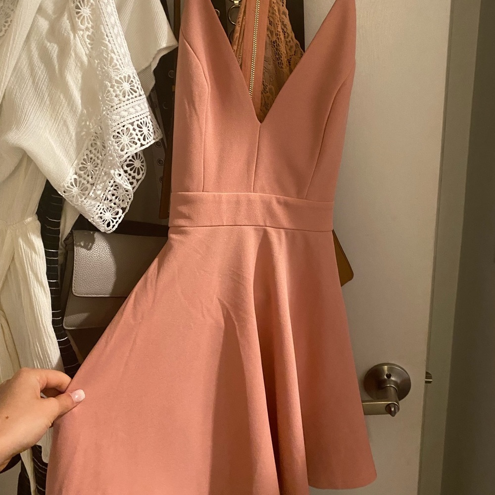 pink skater dress